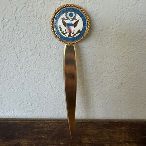 Brass Letter Opener First Great Seal Of The United States Of America Vintage